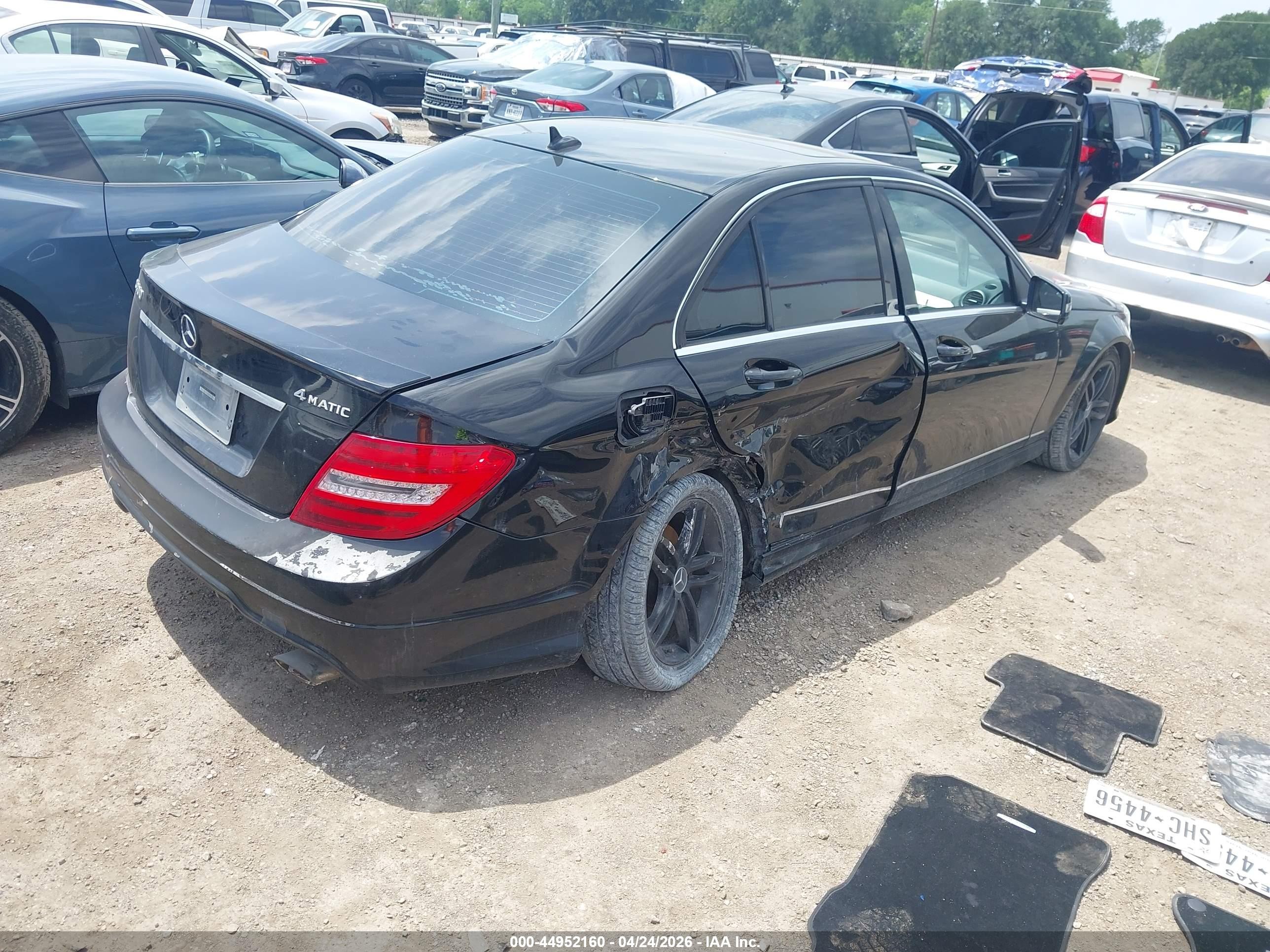 2013 Mercedes-benz C 300 Sport 4matic Black vin: WDDGF8AB9DA859735