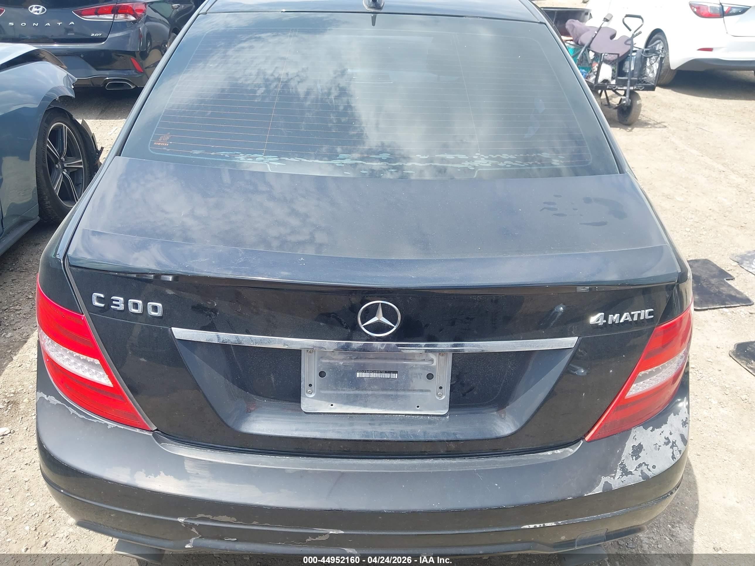 2013 Mercedes-benz C 300 Sport 4matic Black vin: WDDGF8AB9DA859735