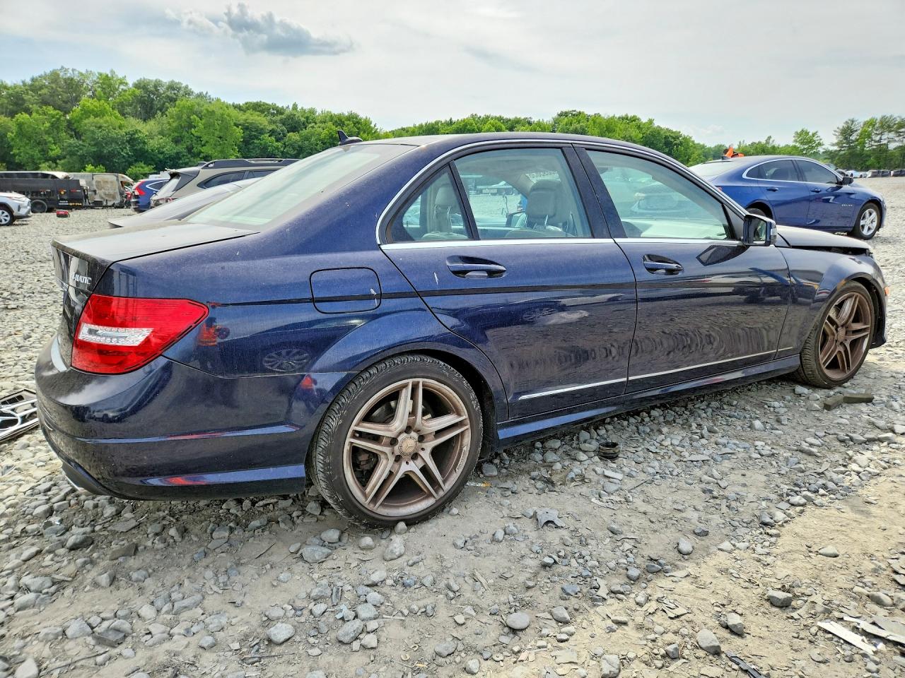 2013 Mercedes-benz C 300 4matic Blue vin: WDDGF8AB9DR273876