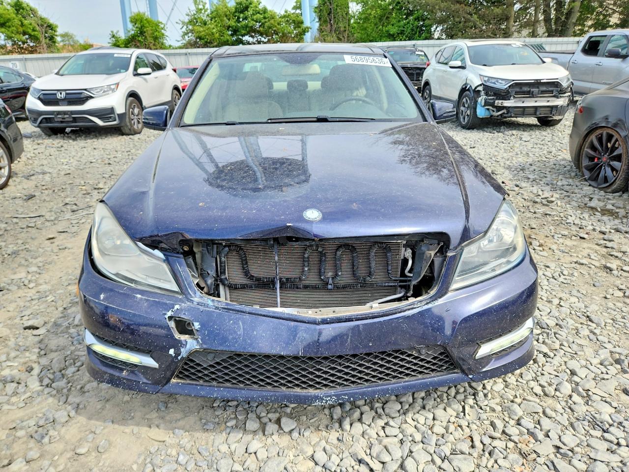 2013 Mercedes-benz C 300 4matic Blue vin: WDDGF8AB9DR273876