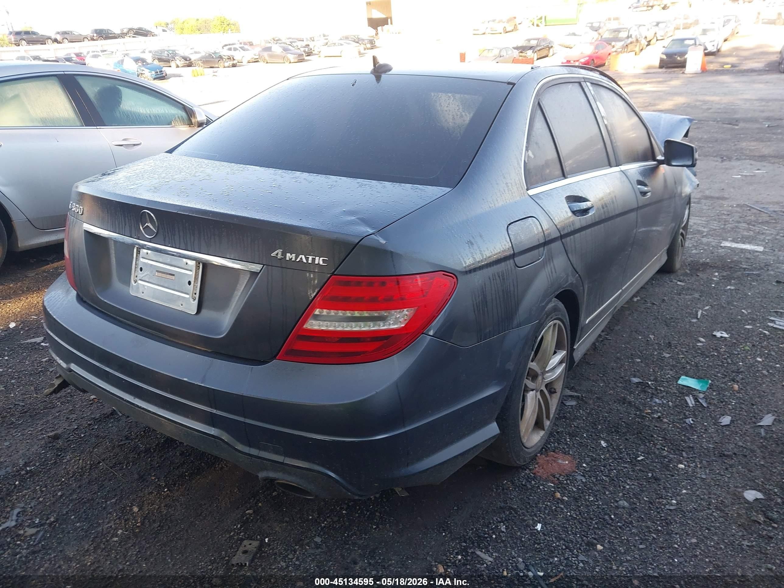 2013 Mercedes-benz C 300 Sport 4matic Gray vin: WDDGF8AB9DR288104