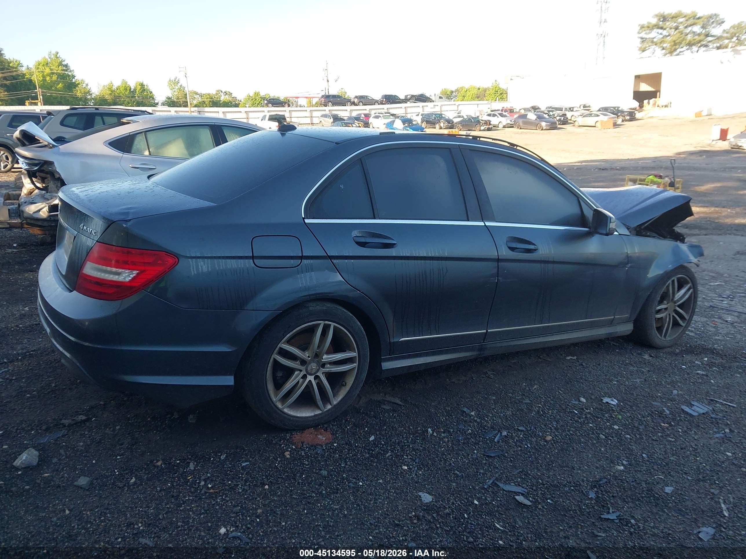 2013 Mercedes-benz C 300 Sport 4matic Gray vin: WDDGF8AB9DR288104