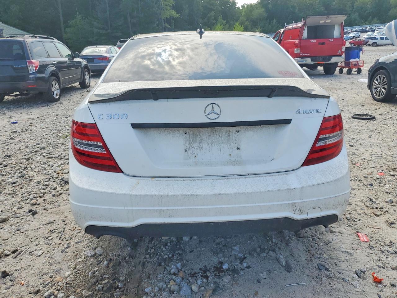 2013 Mercedes-benz C 300 4matic White vin: WDDGF8AB9DR293349