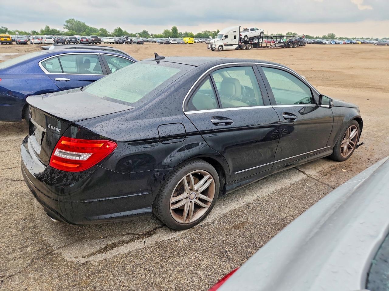 2014 Mercedes-benz C 300 4matic Black vin: WDDGF8AB9EA955835