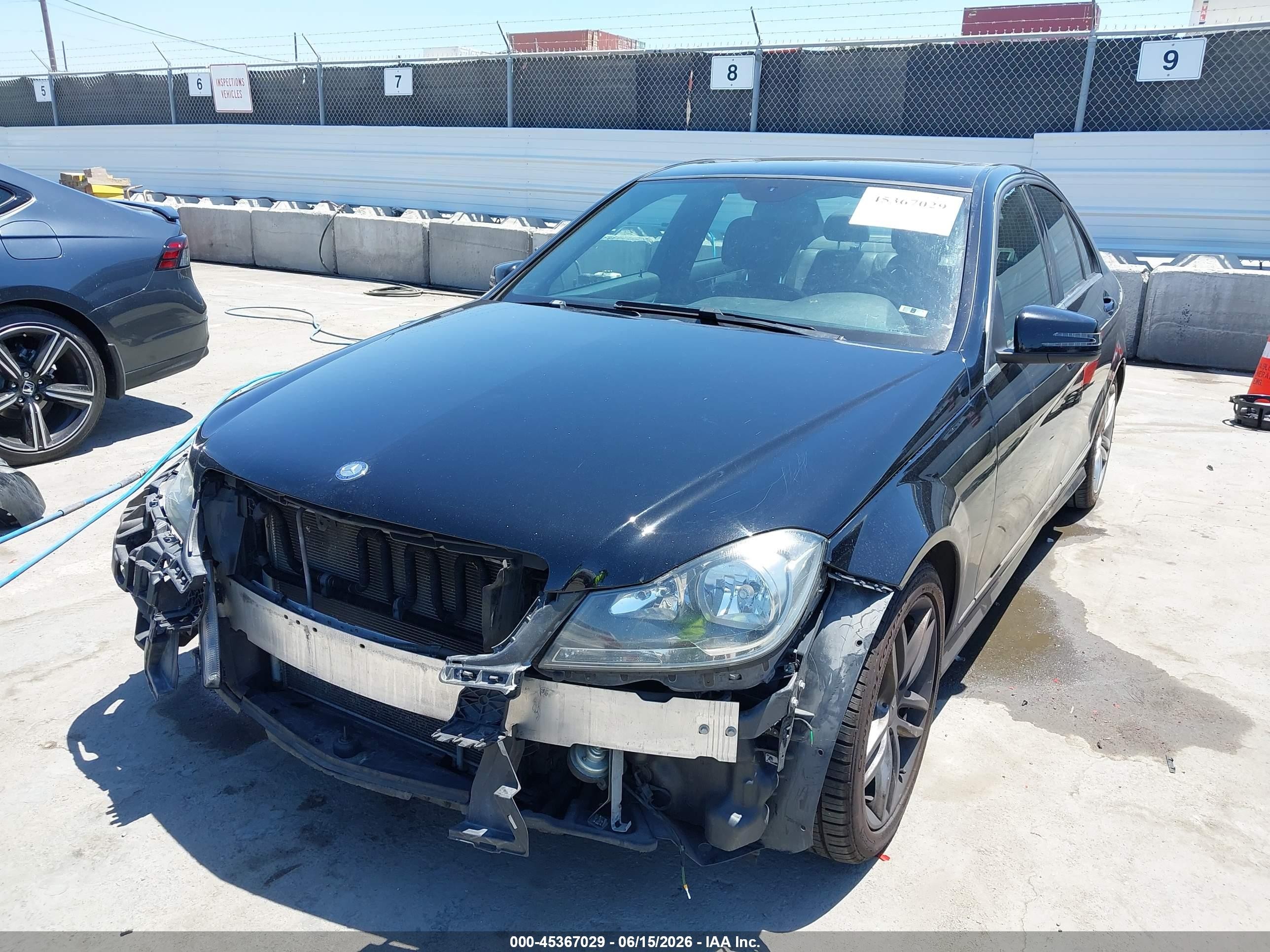 2014 Mercedes-benz C 300 Sport 4matic Black vin: WDDGF8AB9EG223783