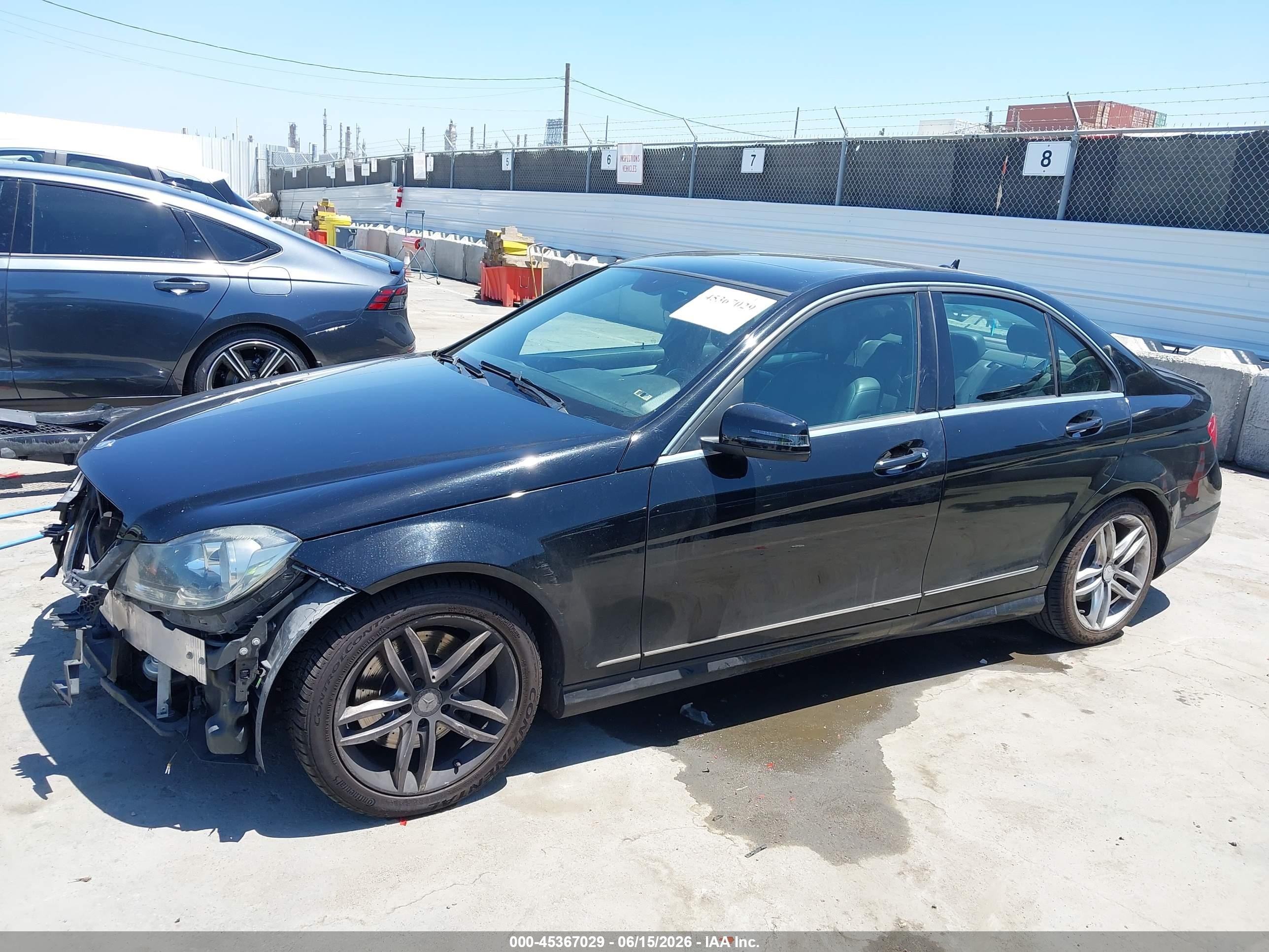 2014 Mercedes-benz C 300 Sport 4matic Black vin: WDDGF8AB9EG223783