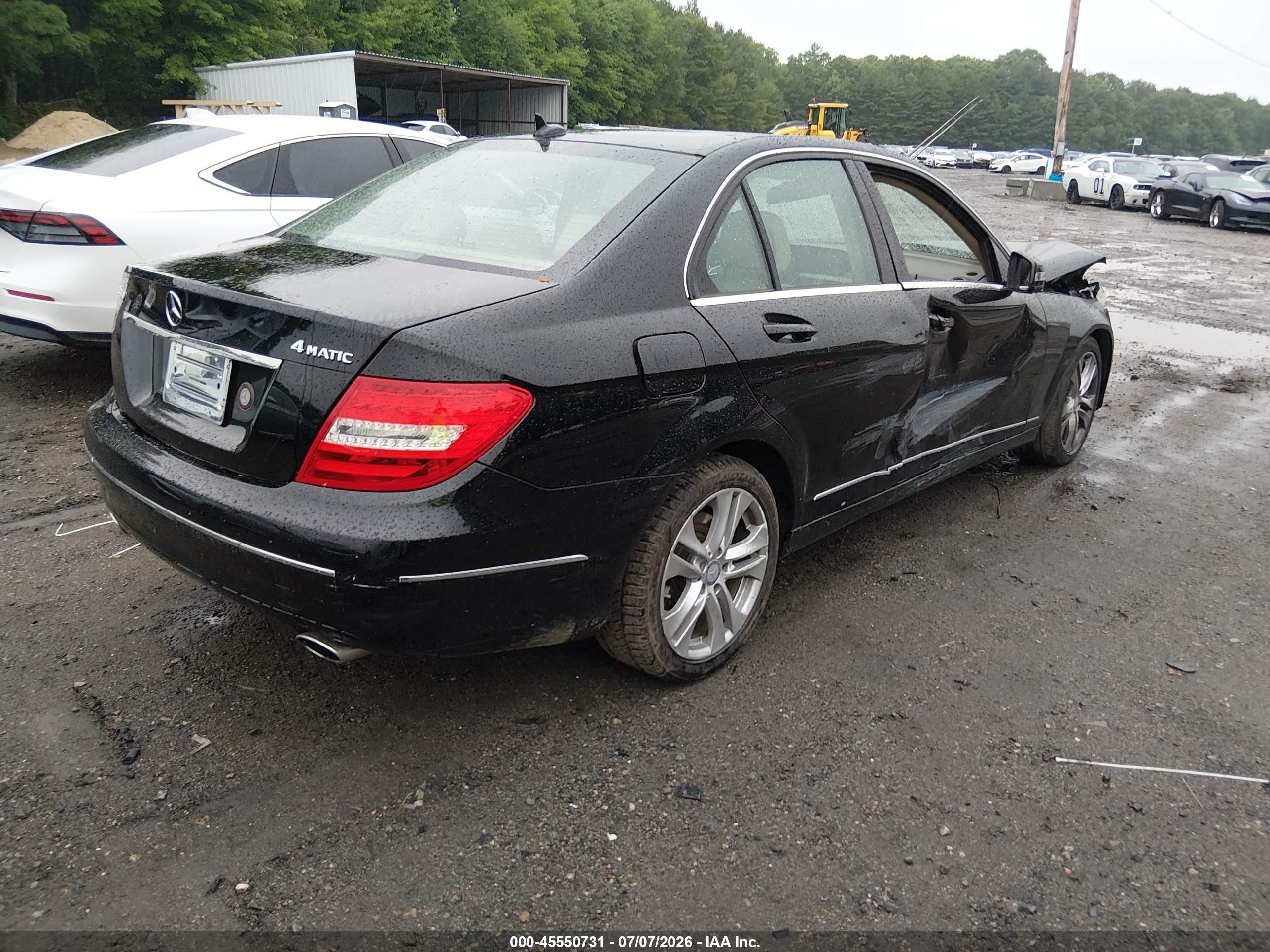 2014 Mercedes-benz C 300 Luxury 4matic Black vin: WDDGF8AB9EG225520
