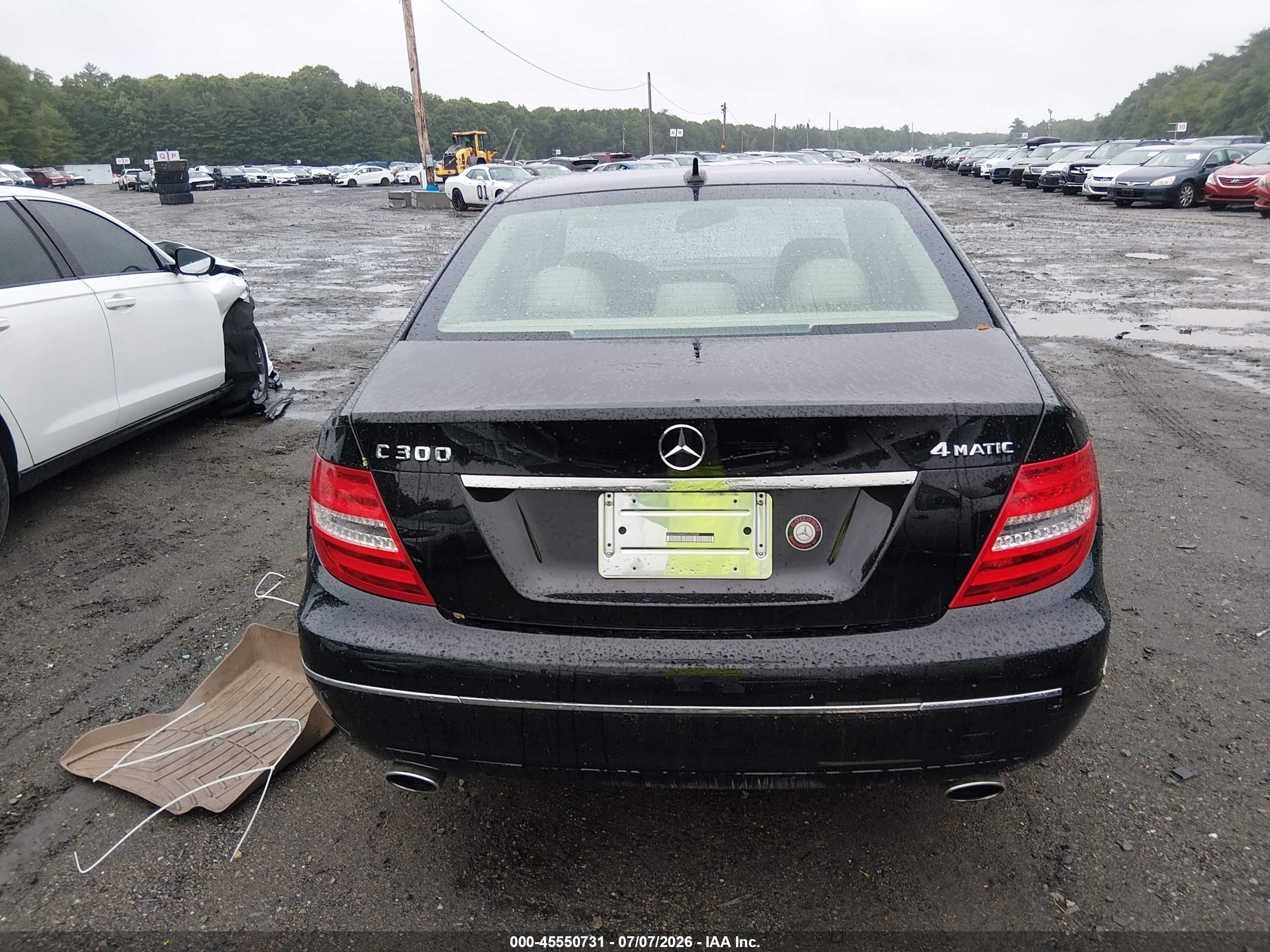 2014 Mercedes-benz C 300 Luxury 4matic Black vin: WDDGF8AB9EG225520