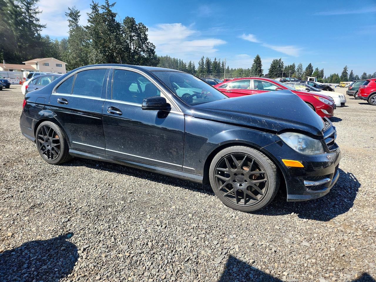 2014 Mercedes-benz C 300 4matic Black vin: WDDGF8AB9EG237246