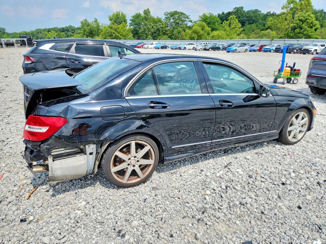2014 Mercedes-benz C 300 4matic Black vin: WDDGF8AB9EG247873