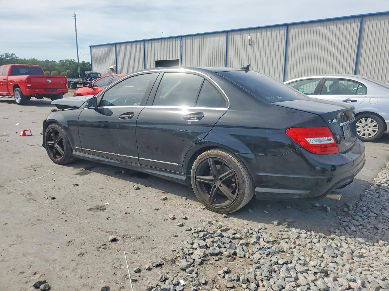 2014 Mercedes-benz C 300 4matic Black vin: WDDGF8AB9ER309065