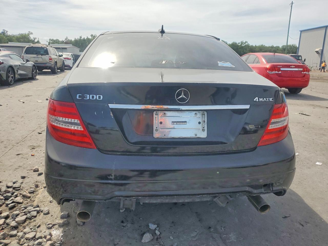 2014 Mercedes-benz C 300 4matic Black vin: WDDGF8AB9ER309065
