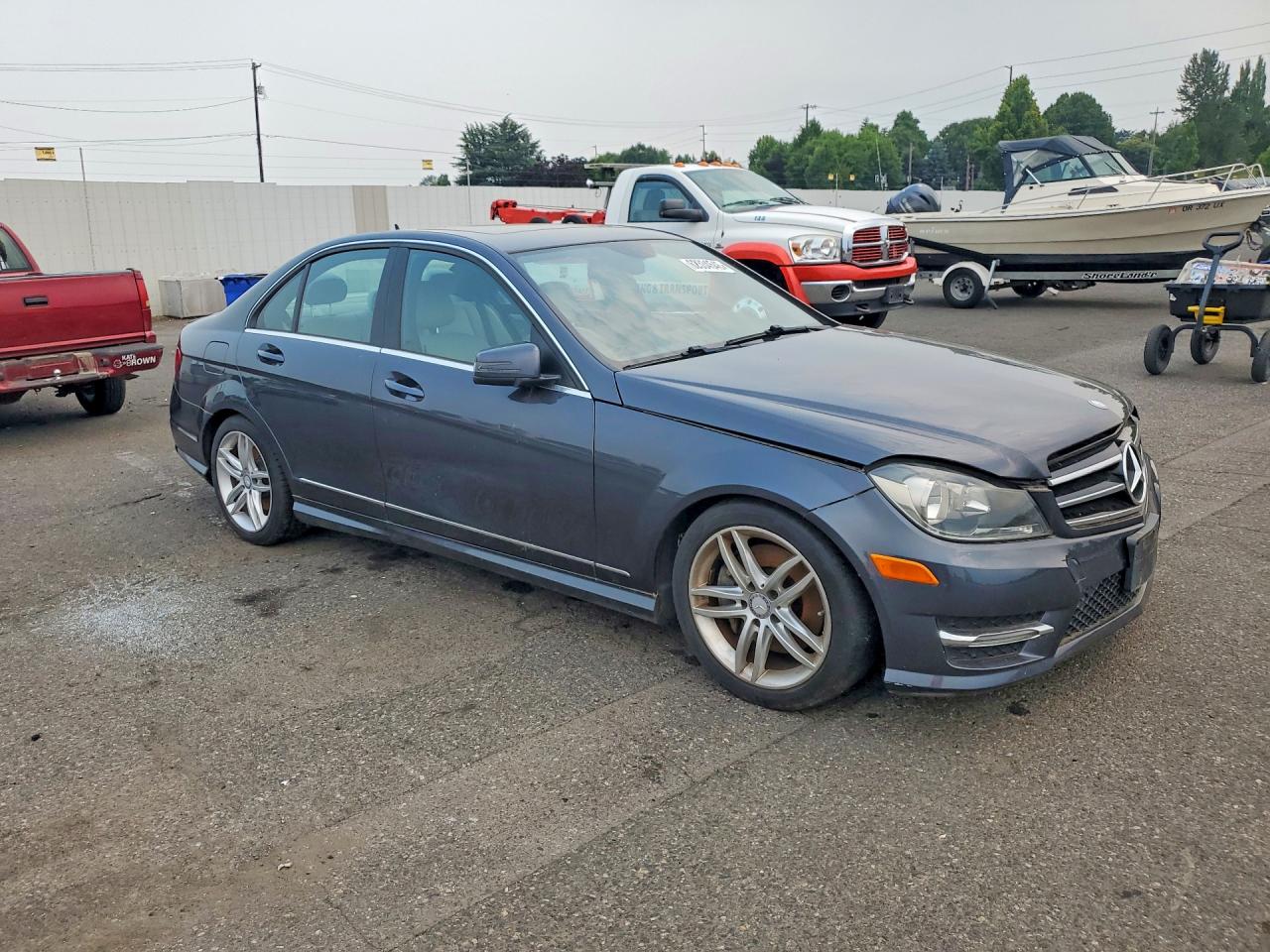 2014 Mercedes-benz C 300 4matic Gray vin: WDDGF8AB9ER318901