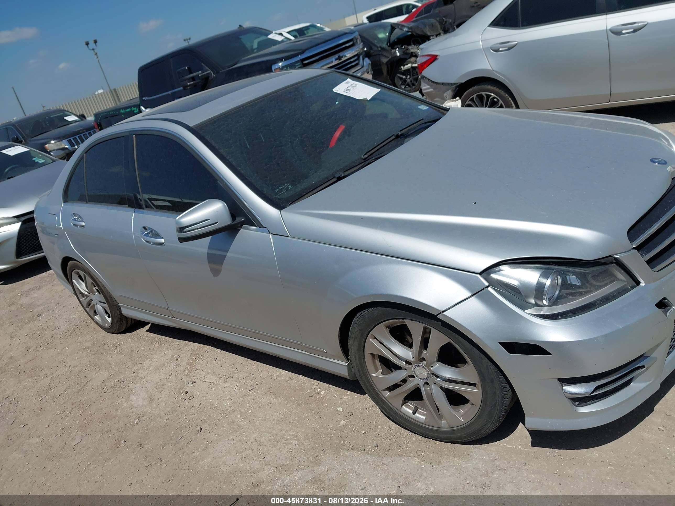 2013 Mercedes-benz C 300 Sport 4matic Silver vin: WDDGF8ABXDA755447