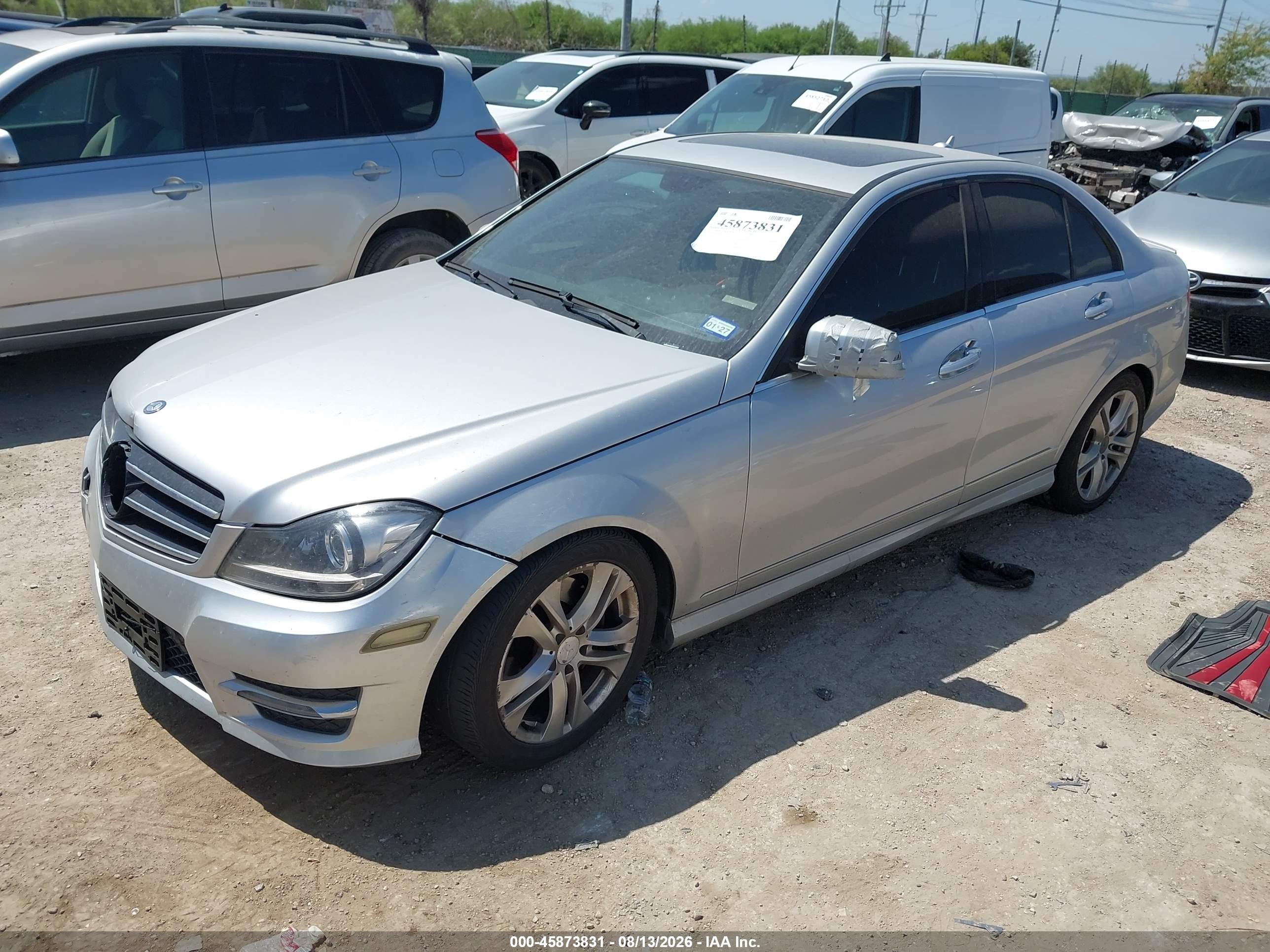 2013 Mercedes-benz C 300 Sport 4matic Silver vin: WDDGF8ABXDA755447