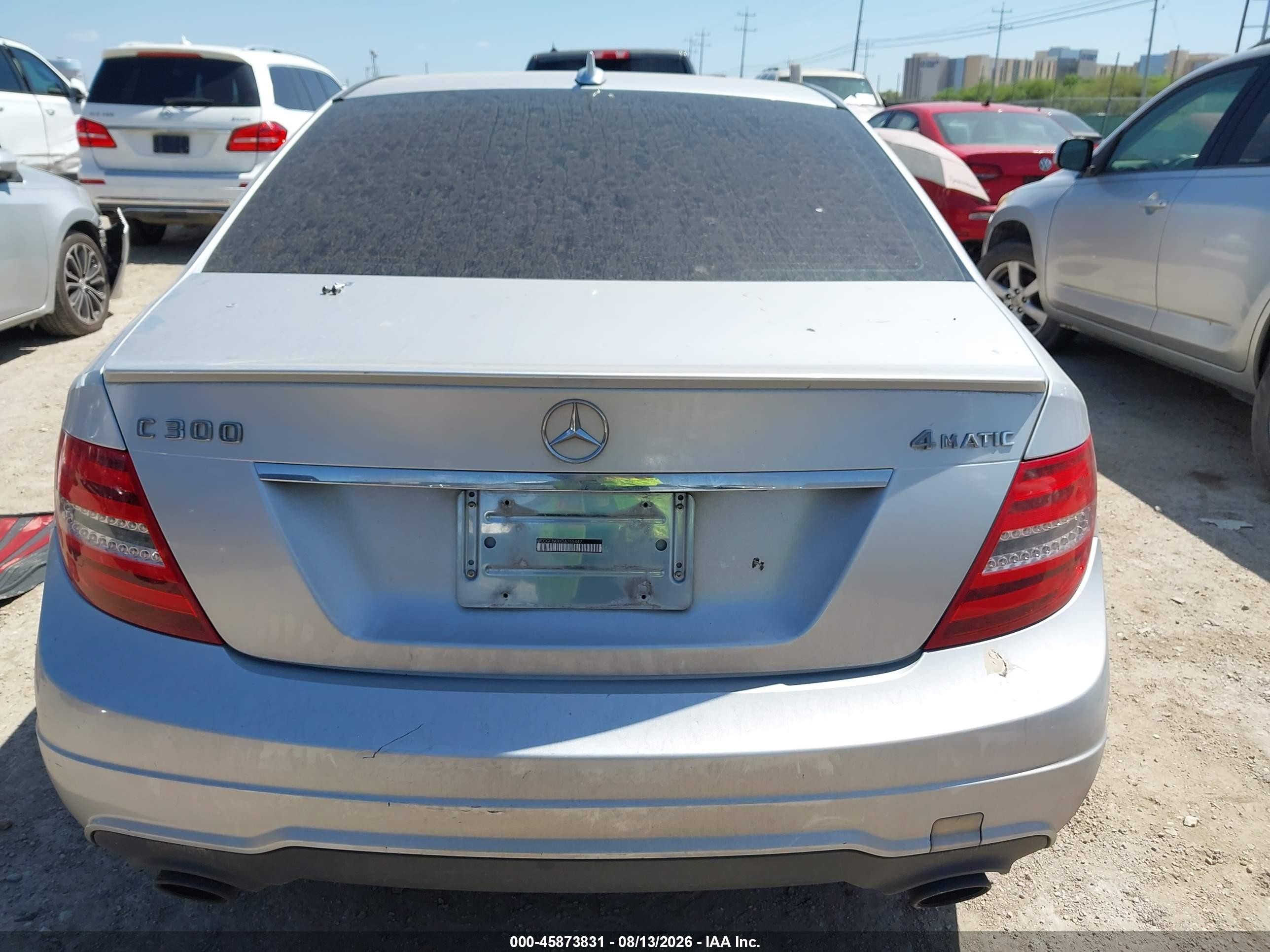 2013 Mercedes-benz C 300 Sport 4matic Silver vin: WDDGF8ABXDA755447