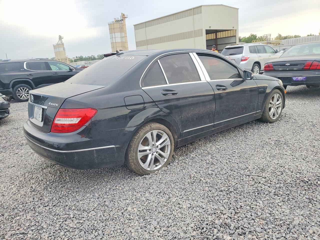 2013 Mercedes-benz C 300 4matic Black vin: WDDGF8ABXDR242054