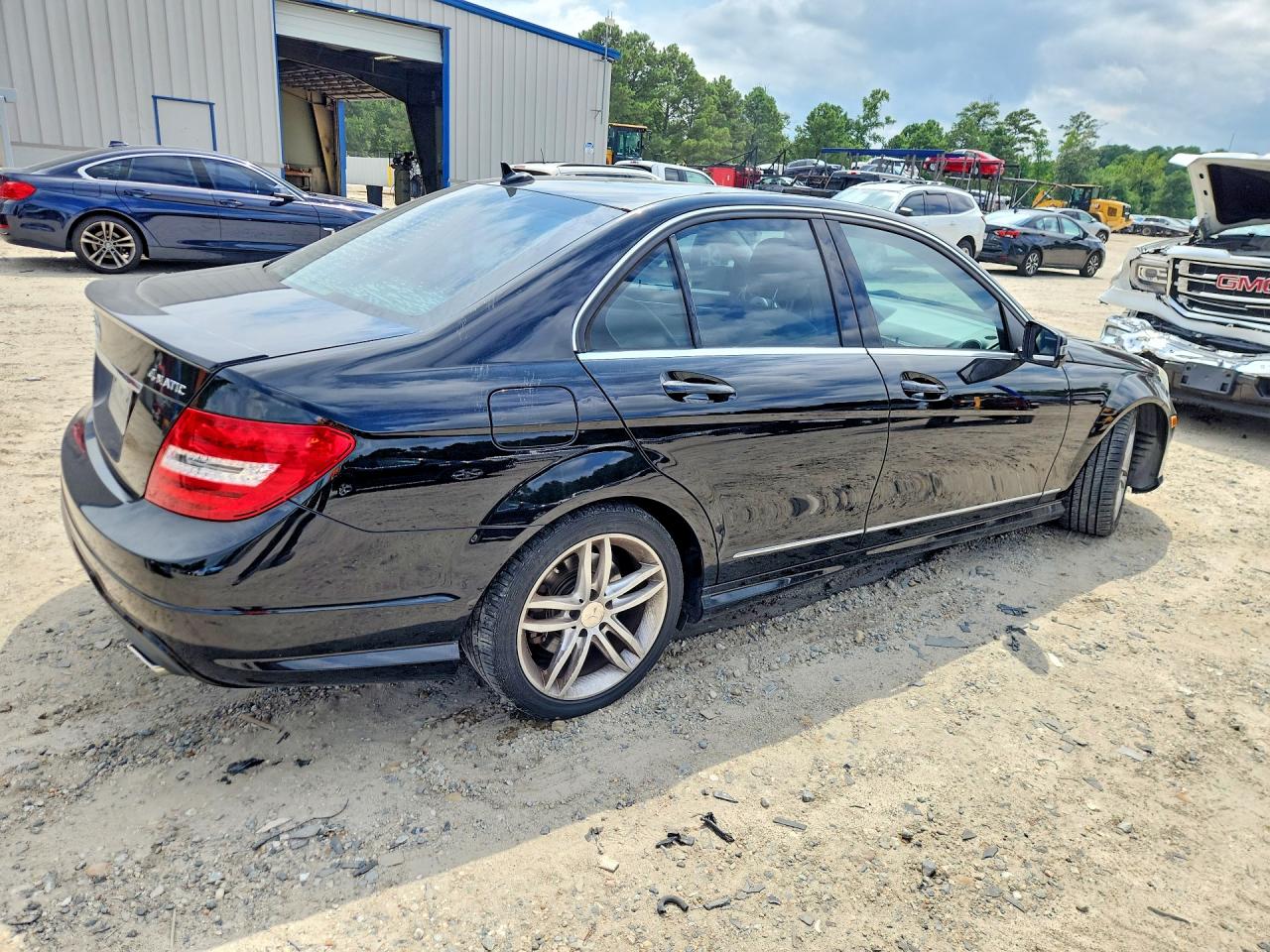 2013 Mercedes-benz C 300 4matic Black vin: WDDGF8ABXDR284370