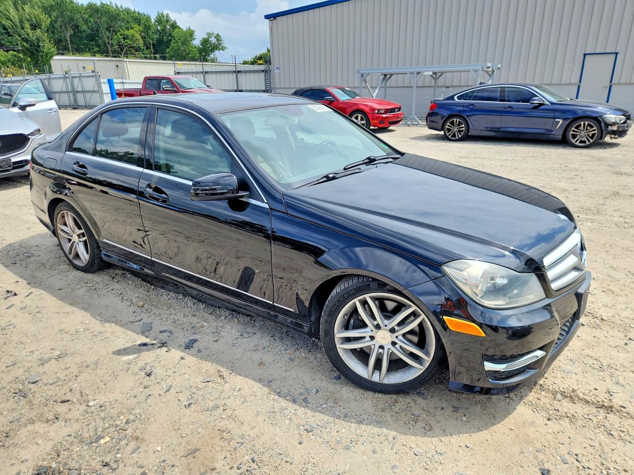 2013 Mercedes-benz C 300 4matic Black vin: WDDGF8ABXDR284370