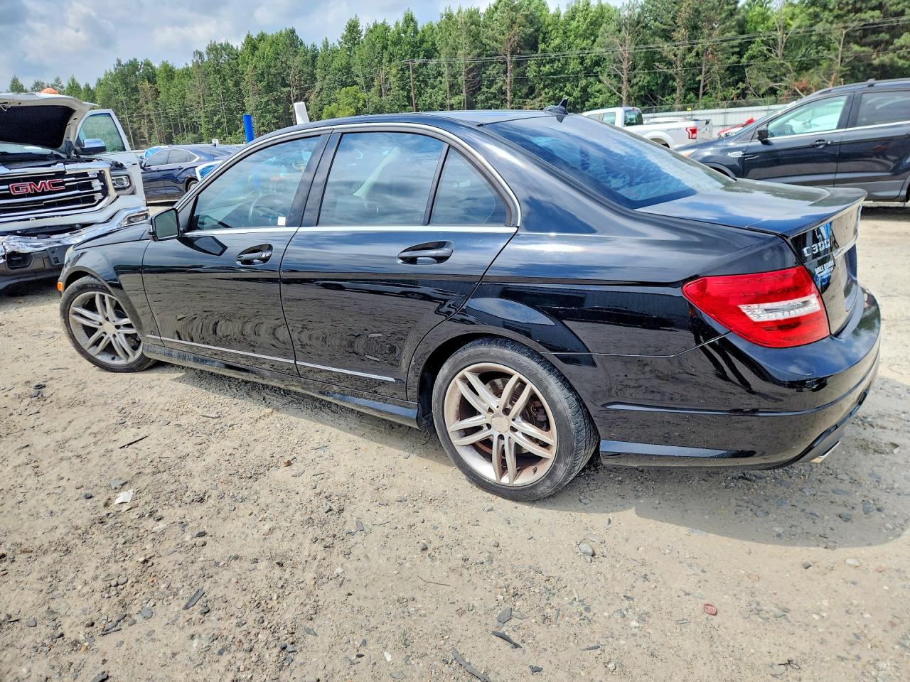 2013 Mercedes-benz C 300 4matic Black vin: WDDGF8ABXDR284370