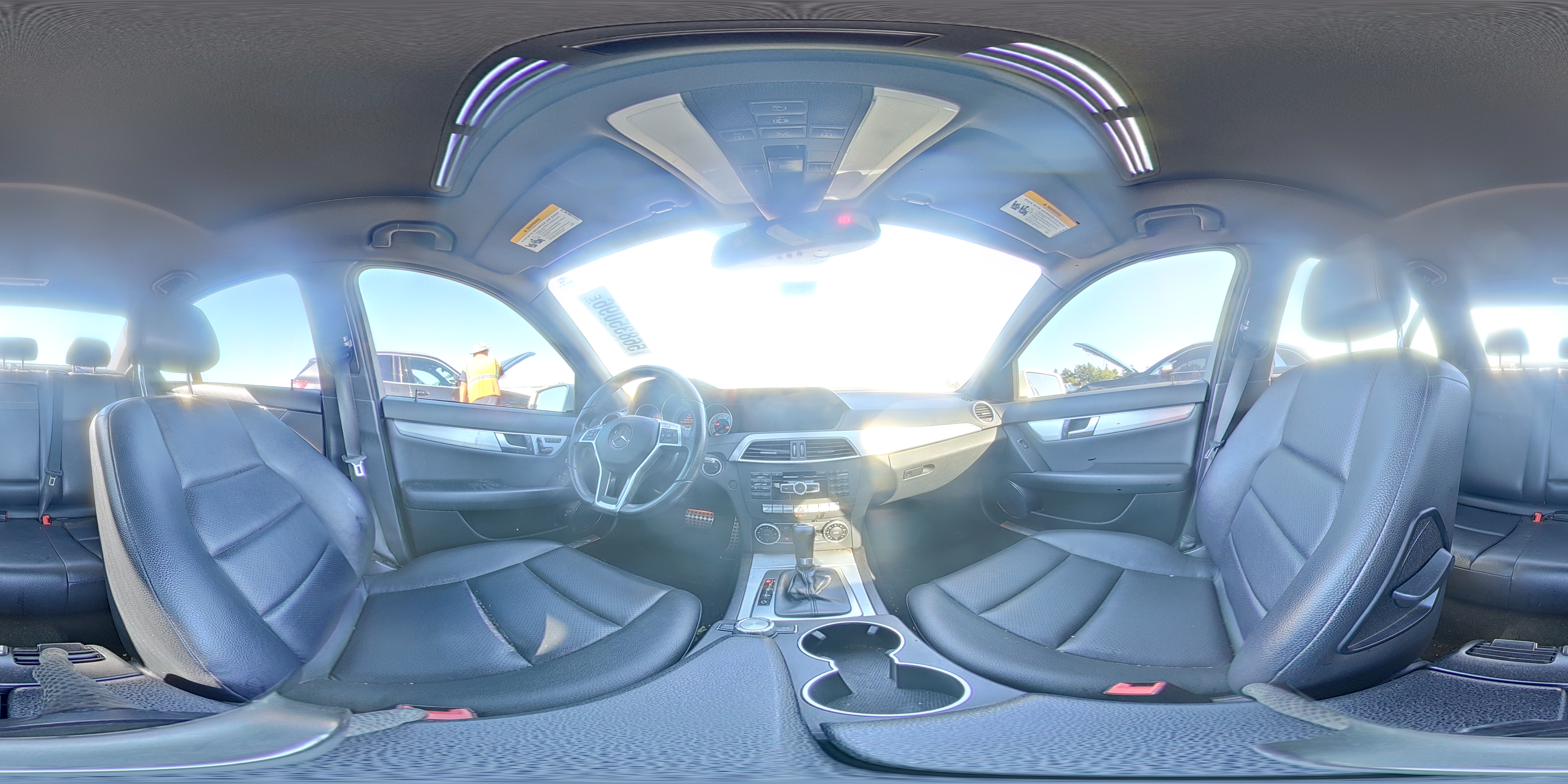 2014 Mercedes-benz C 300 4matic White vin: WDDGF8ABXEA915621