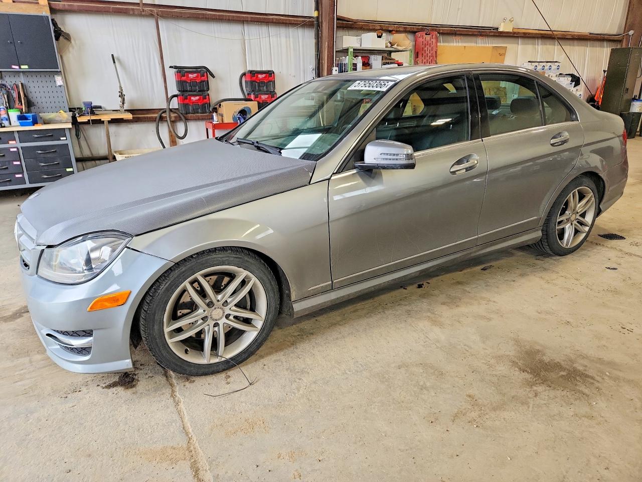 2014 Mercedes-benz C 300 4matic Silver vin: WDDGF8ABXEA917496