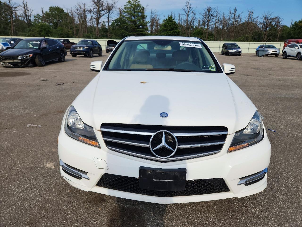 2014 Mercedes-benz C 300 4matic White vin: WDDGF8ABXEA958064