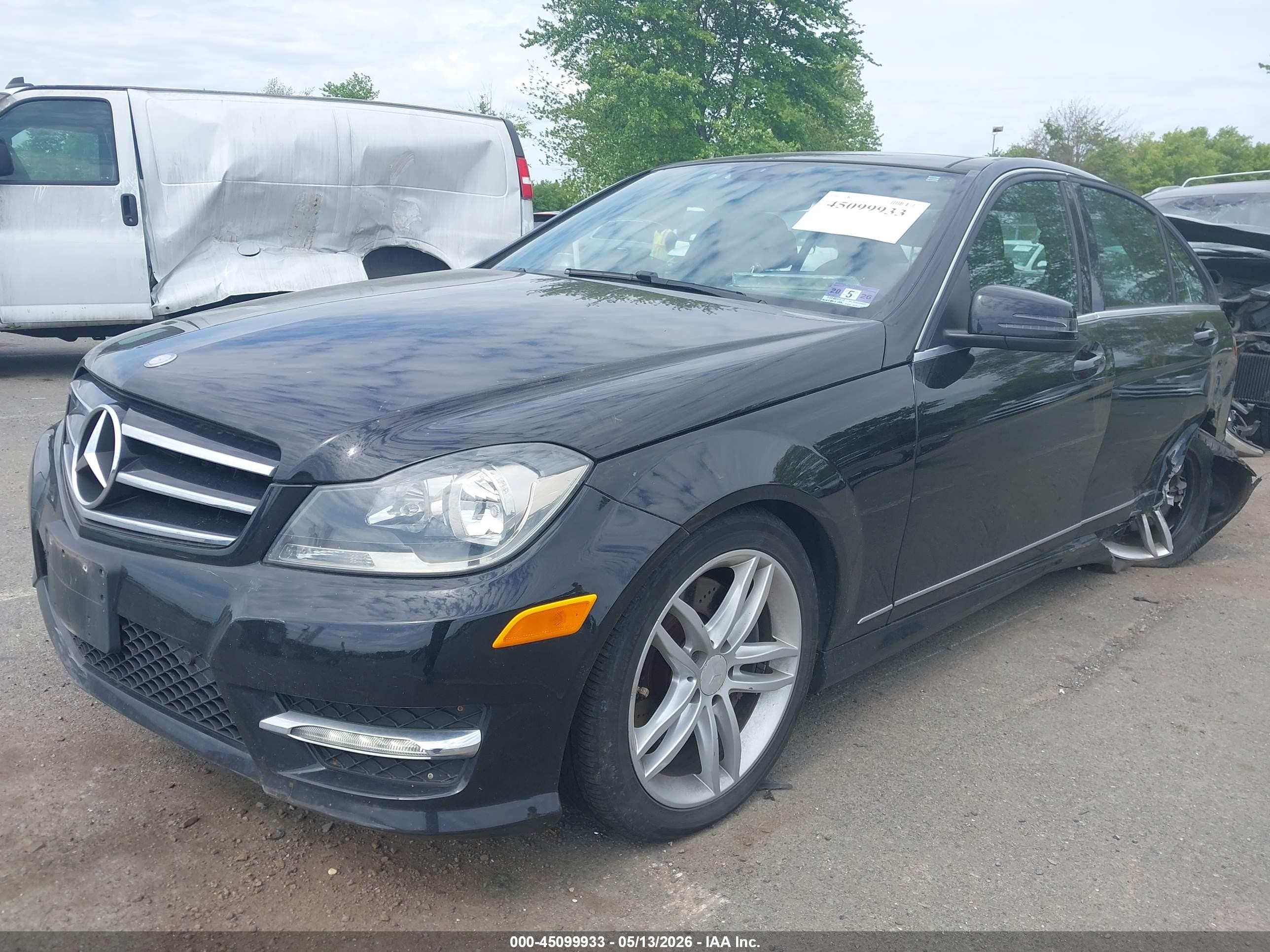 2014 Mercedes-benz C 300 Sport 4matic Black vin: WDDGF8ABXEG186176