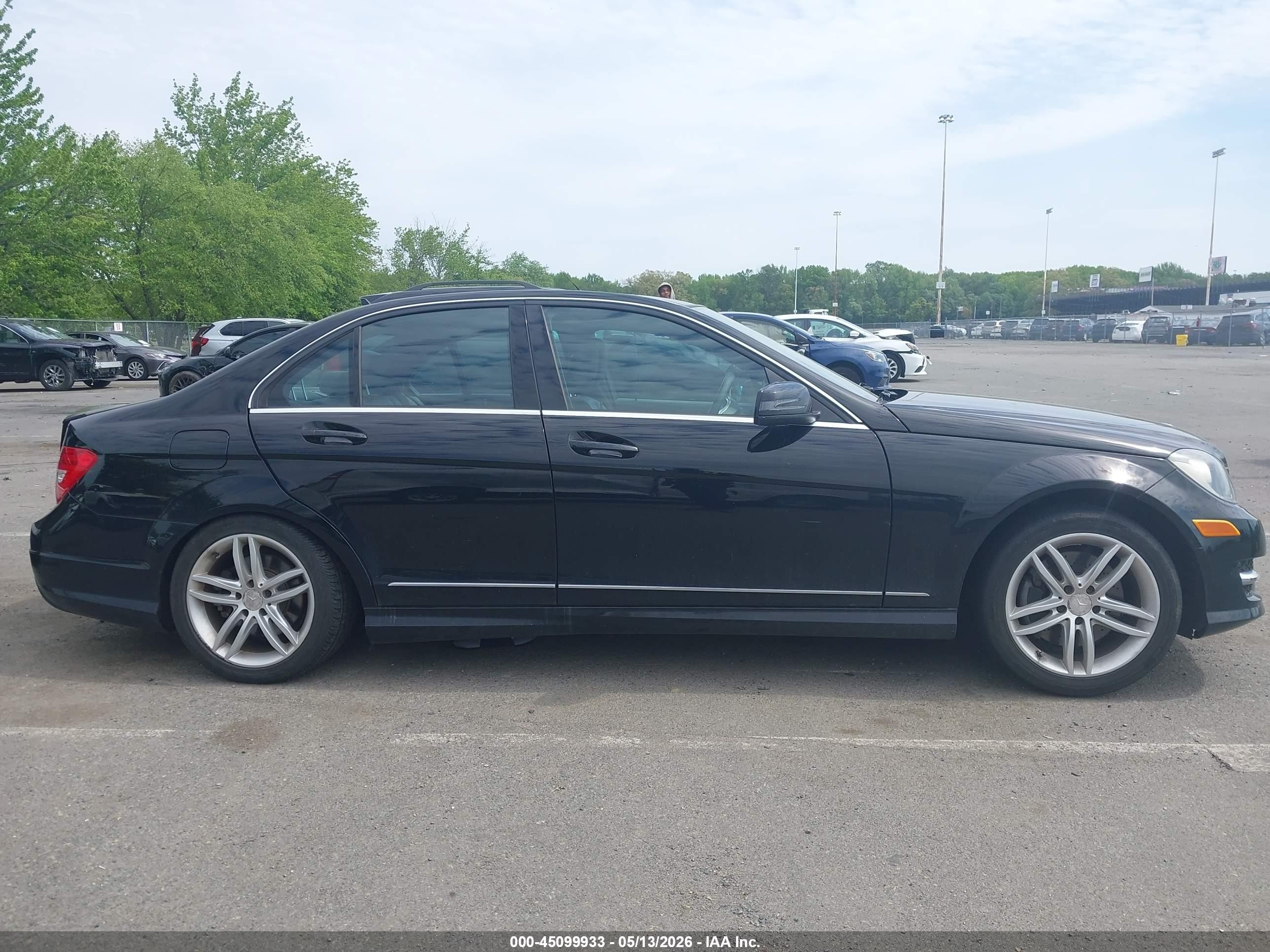 2014 Mercedes-benz C 300 Sport 4matic Black vin: WDDGF8ABXEG186176