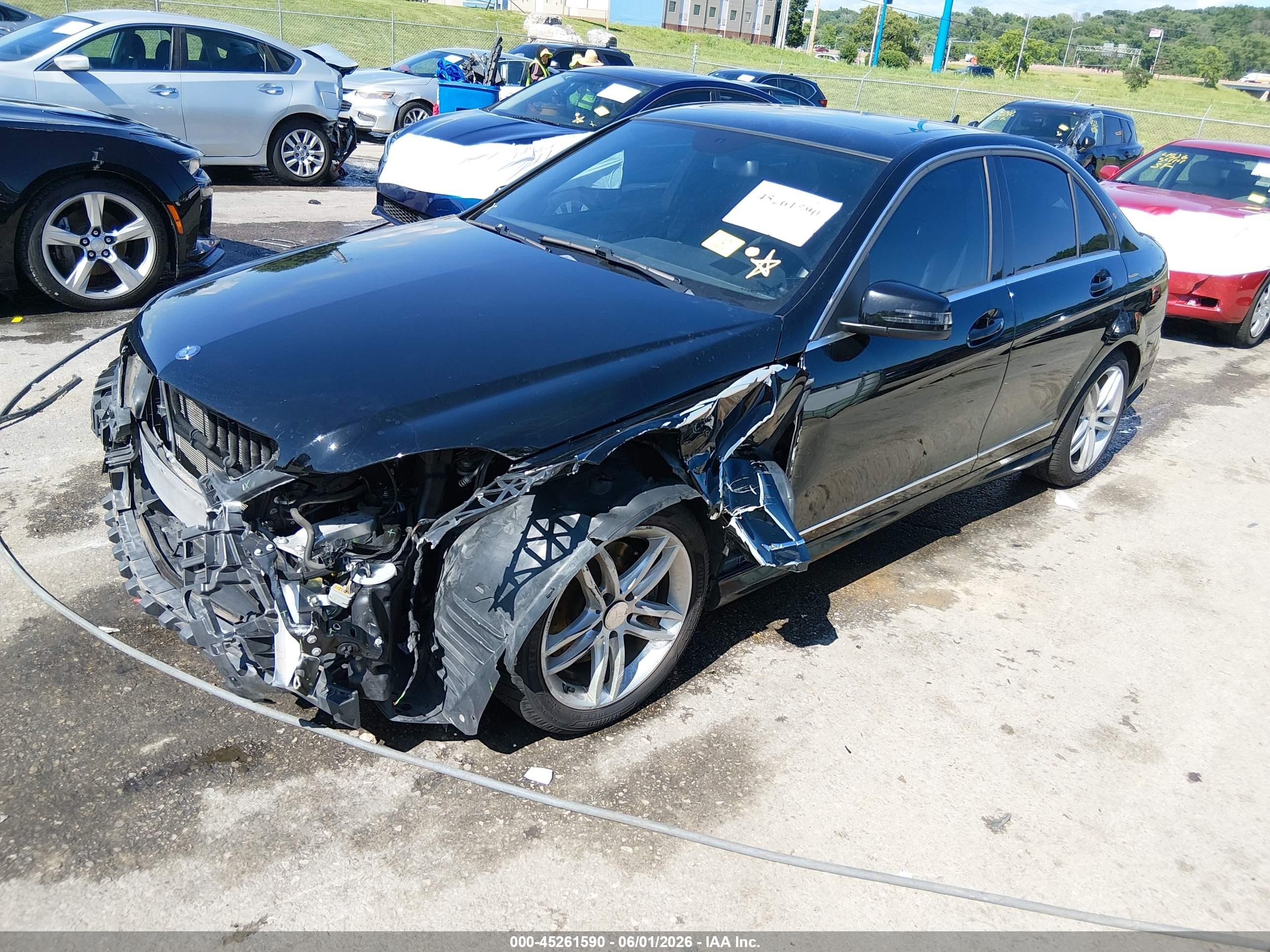 2014 Mercedes-benz C 300 Sport 4matic Black vin: WDDGF8ABXEG250720
