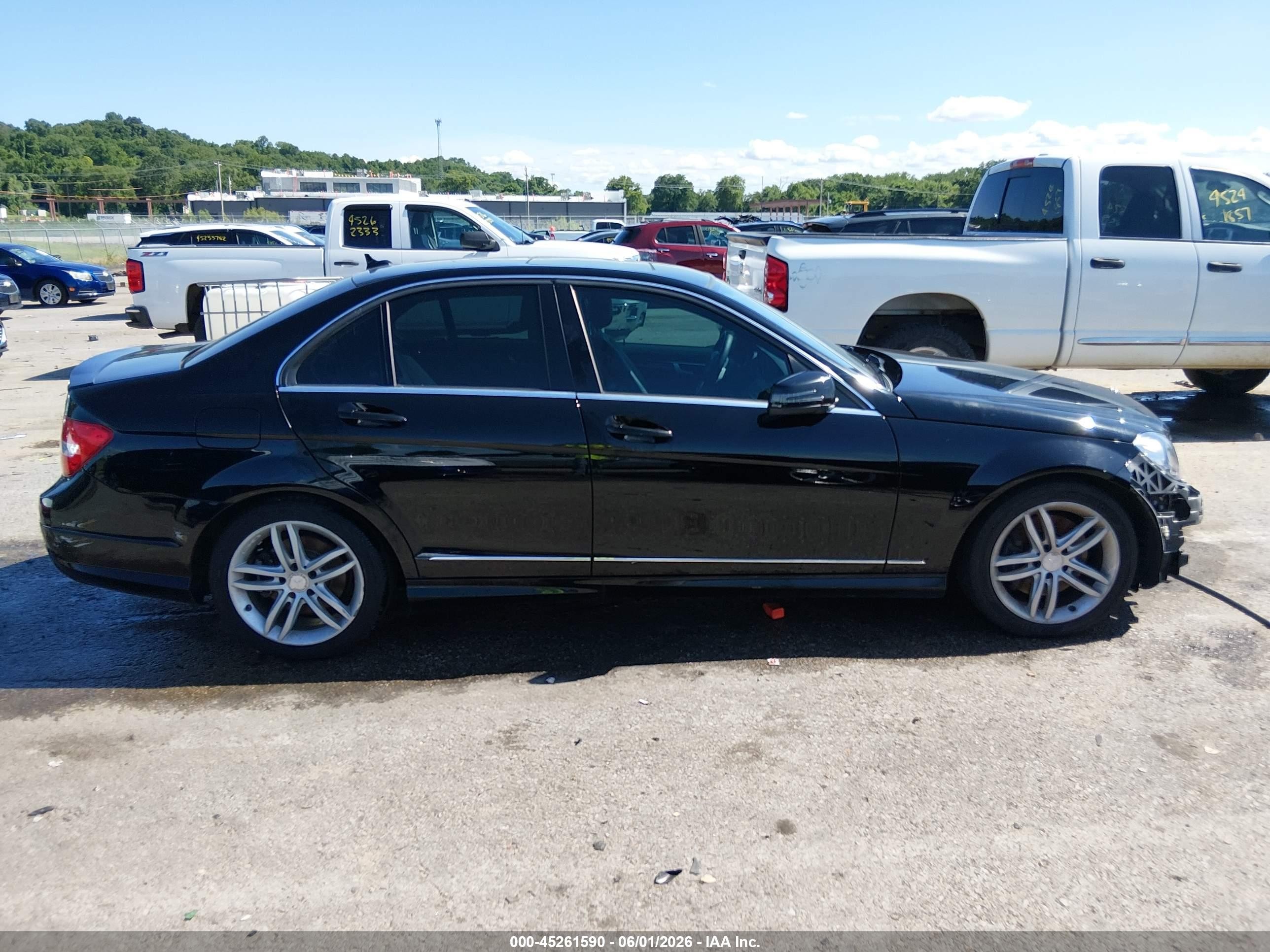2014 Mercedes-benz C 300 Sport 4matic Black vin: WDDGF8ABXEG250720