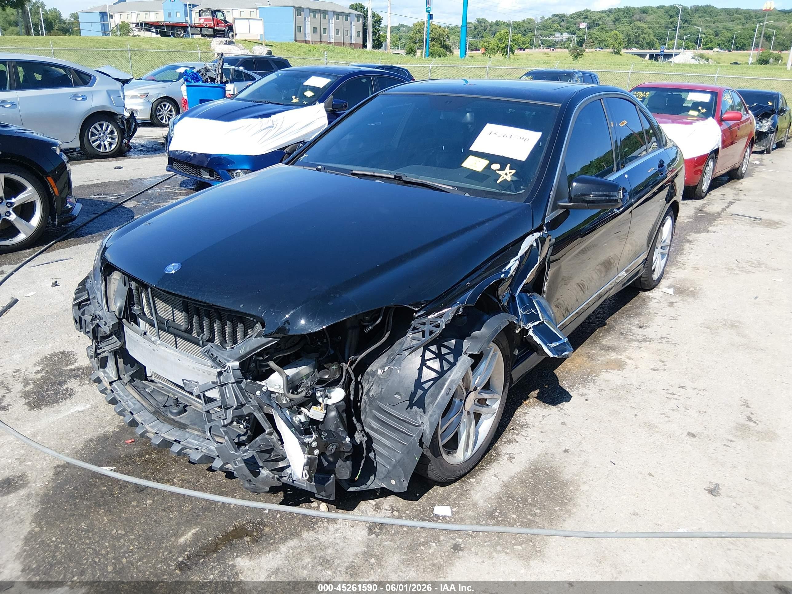 2014 Mercedes-benz C 300 Sport 4matic Black vin: WDDGF8ABXEG250720