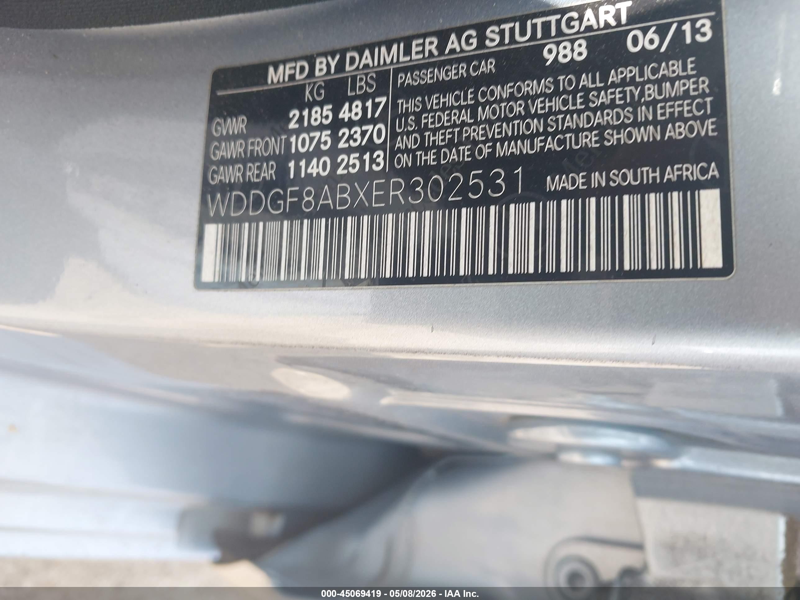 2014 Mercedes-benz C 300 Sport 4matic Light Blue vin: WDDGF8ABXER302531