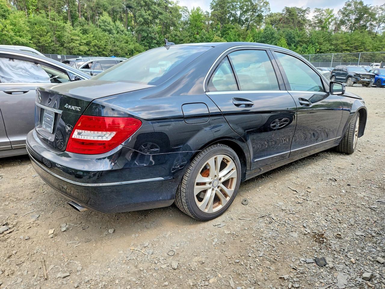 2014 Mercedes-benz C 300 4matic Black vin: WDDGF8ABXER304277