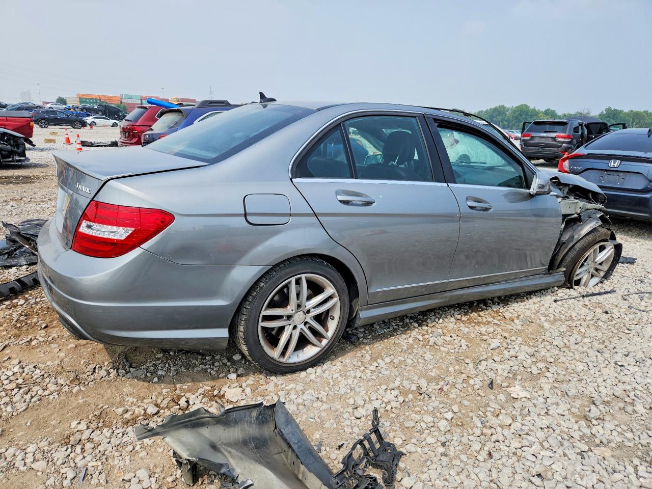 2014 Mercedes-benz C 300 4matic Gray vin: WDDGF8ABXER305624