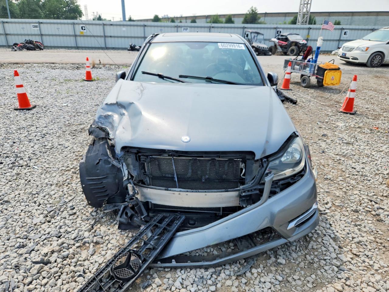 2014 Mercedes-benz C 300 4matic Gray vin: WDDGF8ABXER305624