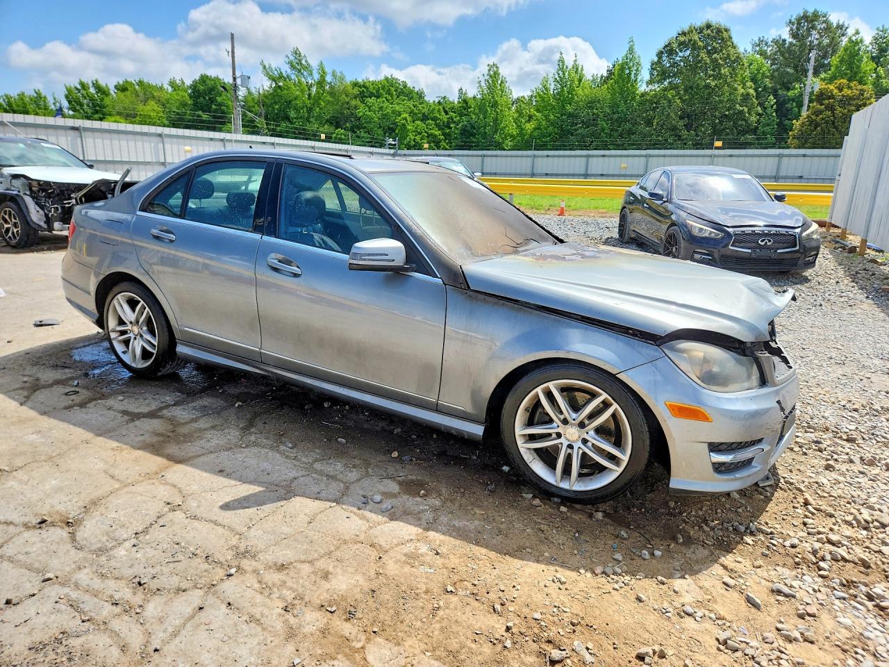 2014 Mercedes-benz C 300 4matic Gray vin: WDDGF8ABXER306367