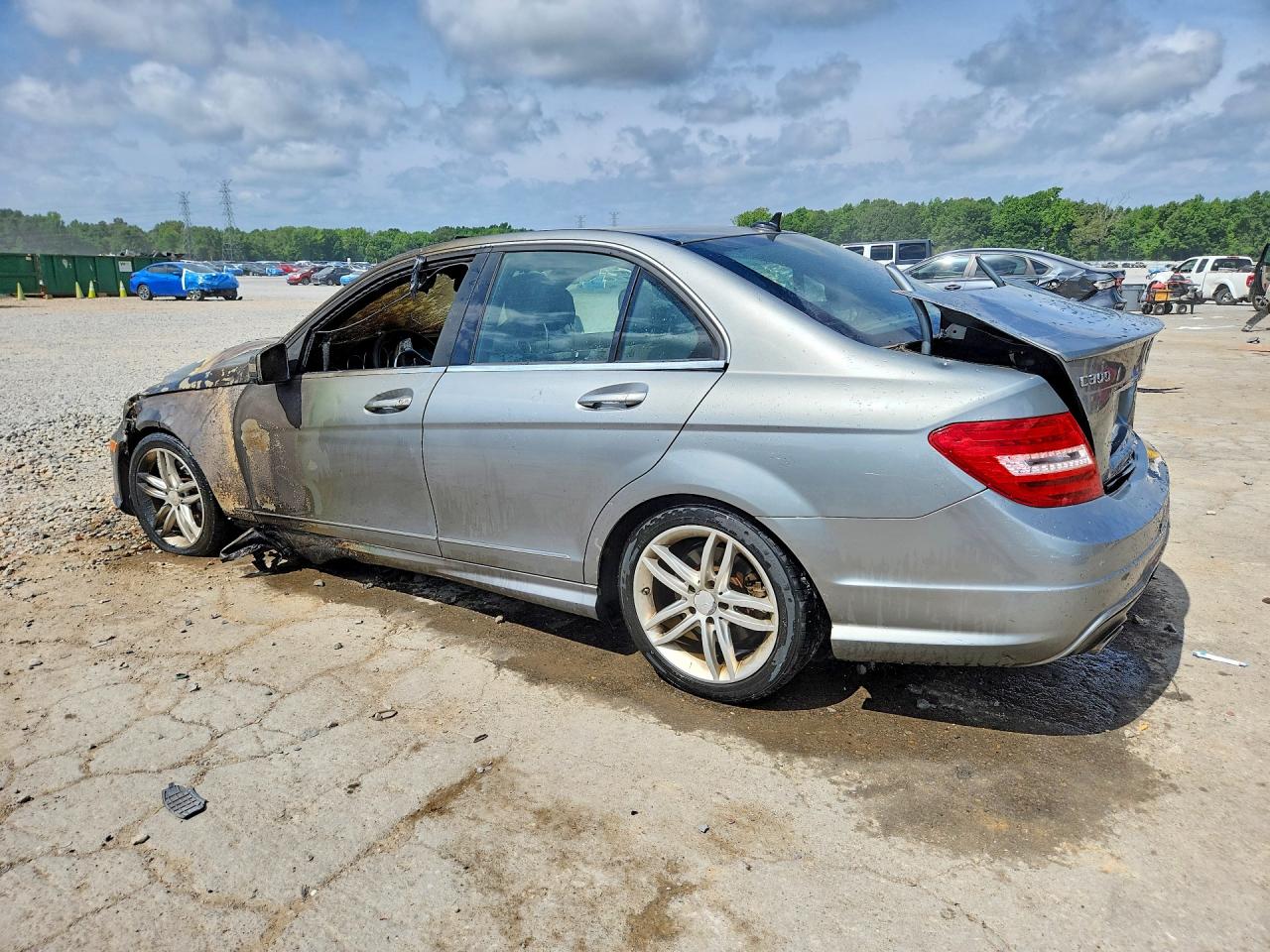 2014 Mercedes-benz C 300 4matic Gray vin: WDDGF8ABXER306367