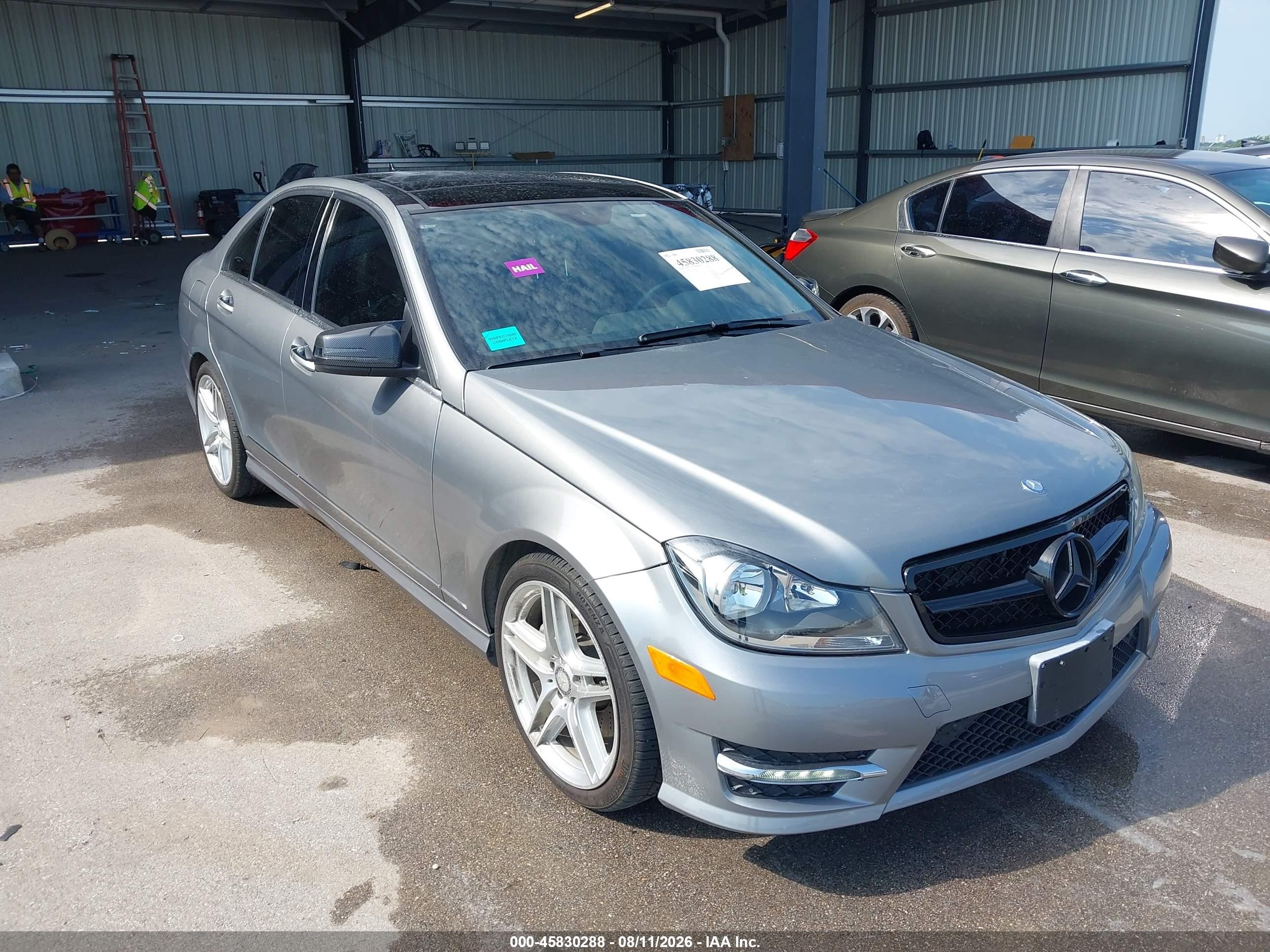 2014 Mercedes-benz C 300 Sport 4matic Silver vin: WDDGF8ABXER308975