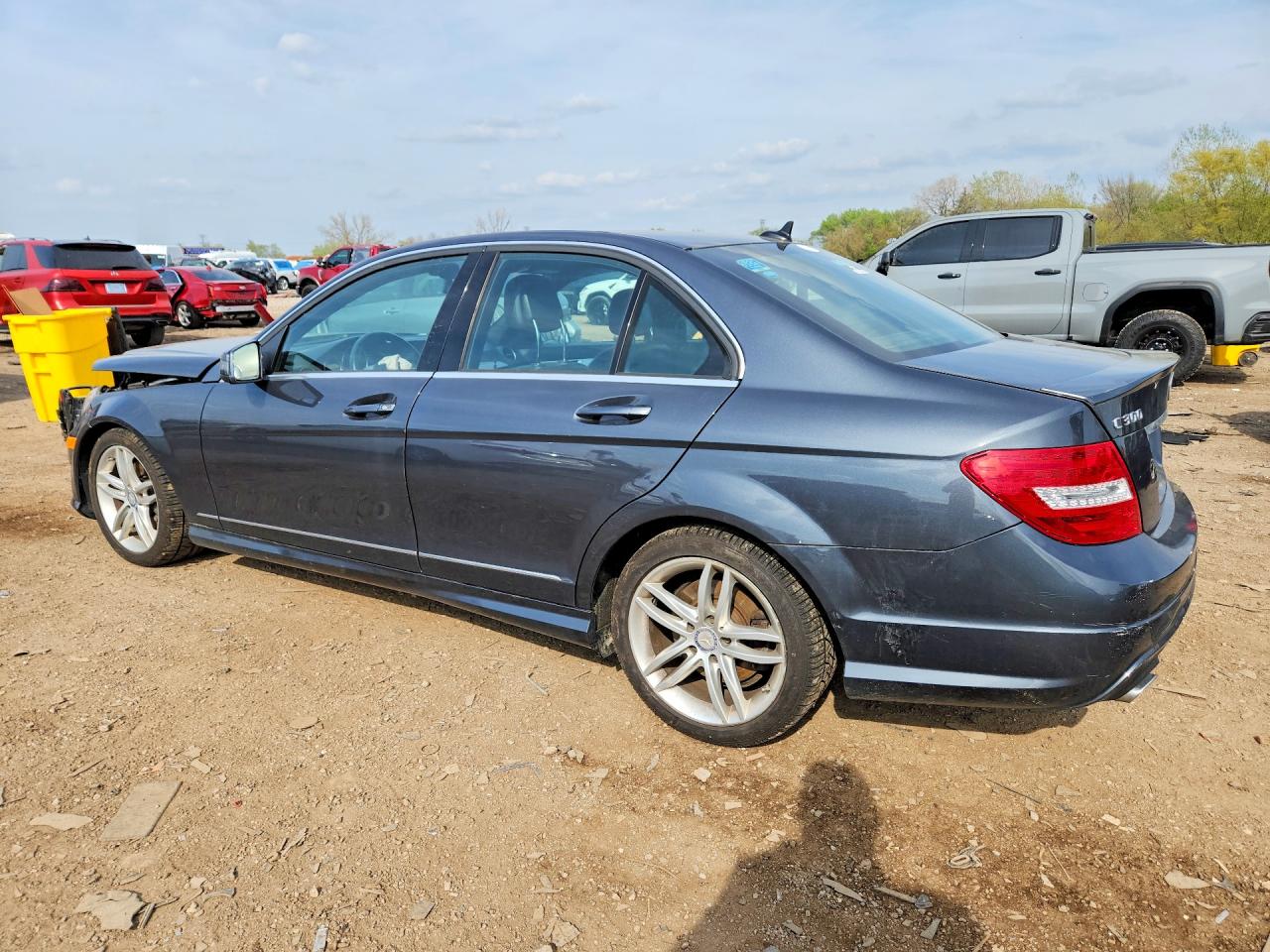 2014 Mercedes-benz C 300 4matic Gray vin: WDDGF8ABXER313626