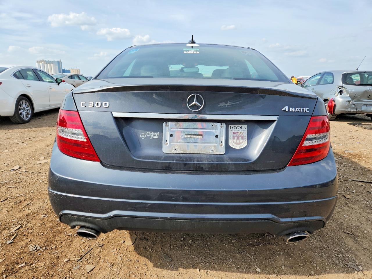 2014 Mercedes-benz C 300 4matic Gray vin: WDDGF8ABXER313626