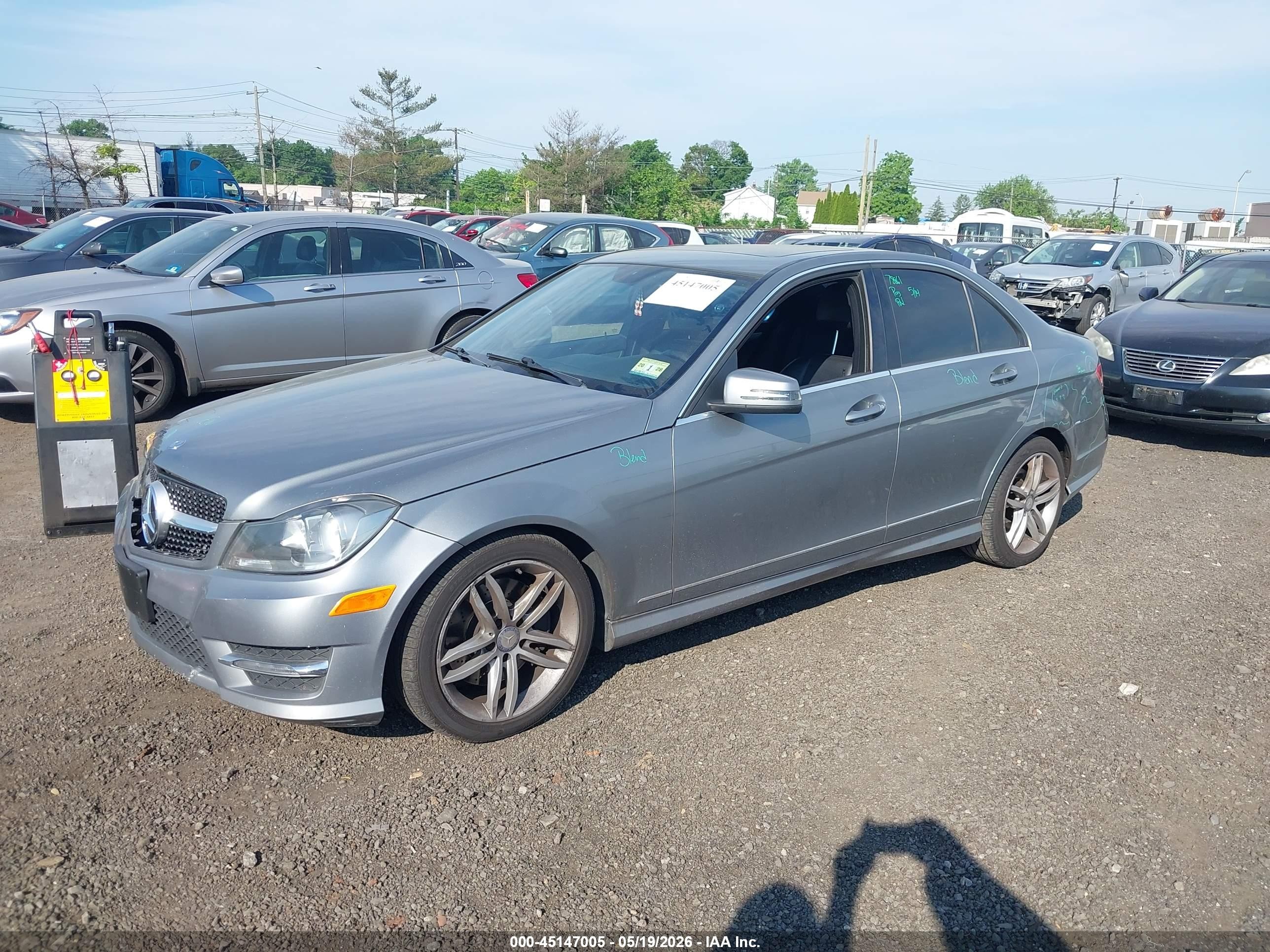 2014 Mercedes-benz C 300 Sport 4matic Gray vin: WDDGF8ABXER323475