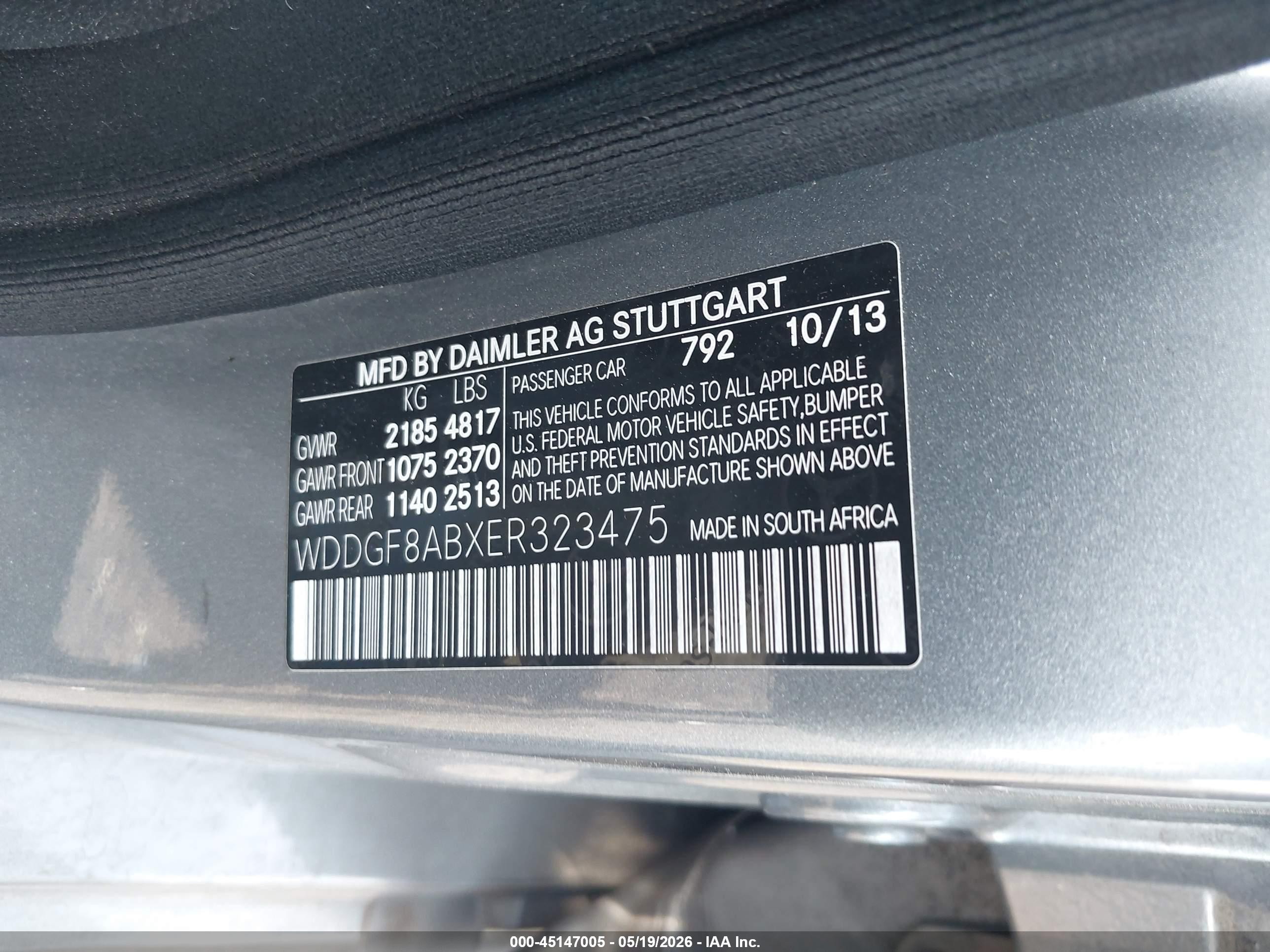 2014 Mercedes-benz C 300 Sport 4matic Gray vin: WDDGF8ABXER323475