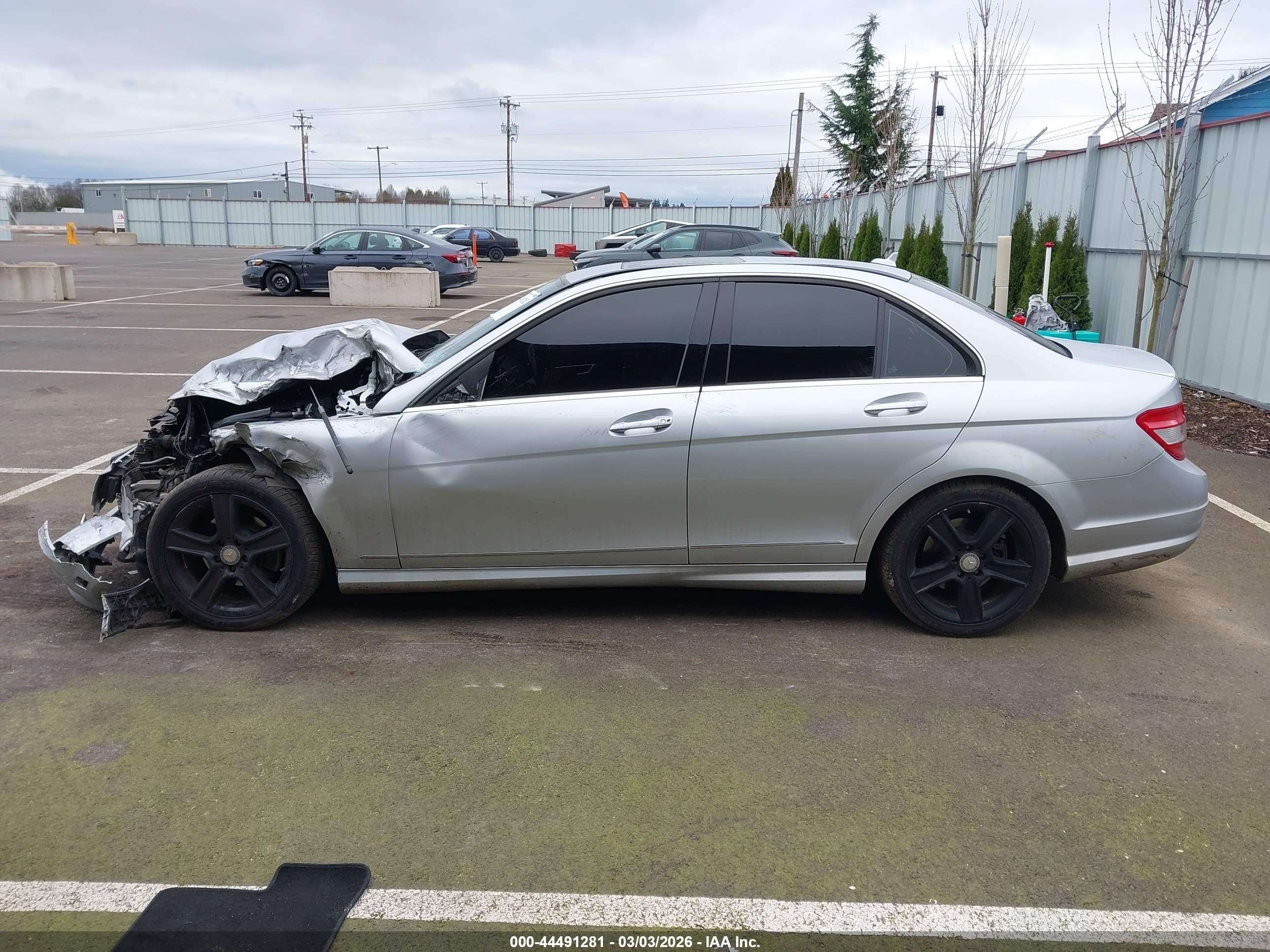 2010 Mercedes-benz C 300 Sport 4matic Silver vin: WDDGF8BB0AR100077