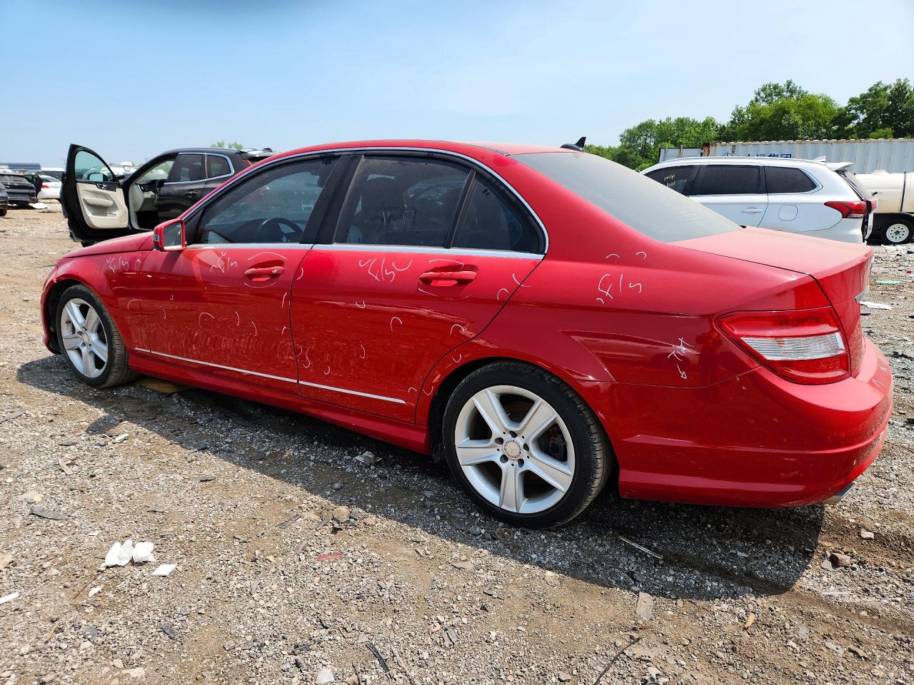 2010 Mercedes-benz C 300 4matic Red vin: WDDGF8BB0AR103416