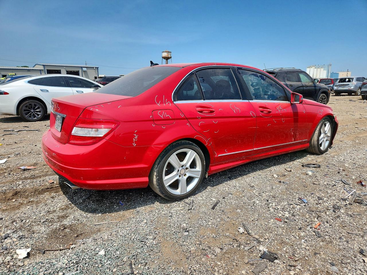 2010 Mercedes-benz C 300 4matic Red vin: WDDGF8BB0AR103416