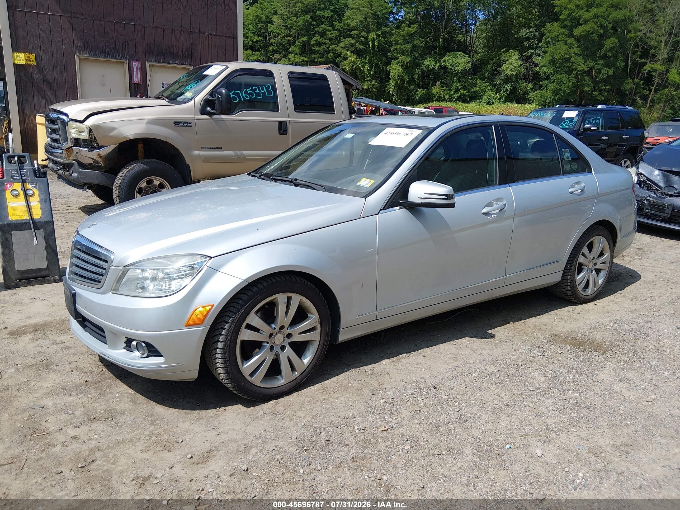 2010 Mercedes-benz C 300 Luxury 4matic Silver vin: WDDGF8BB0AR111287
