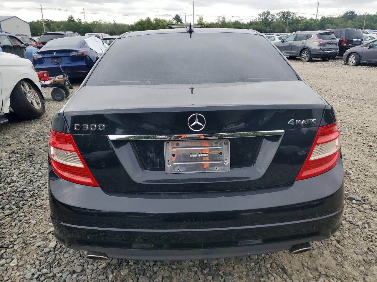 2011 Mercedes-benz C 300 4matic Black vin: WDDGF8BB0BR156571