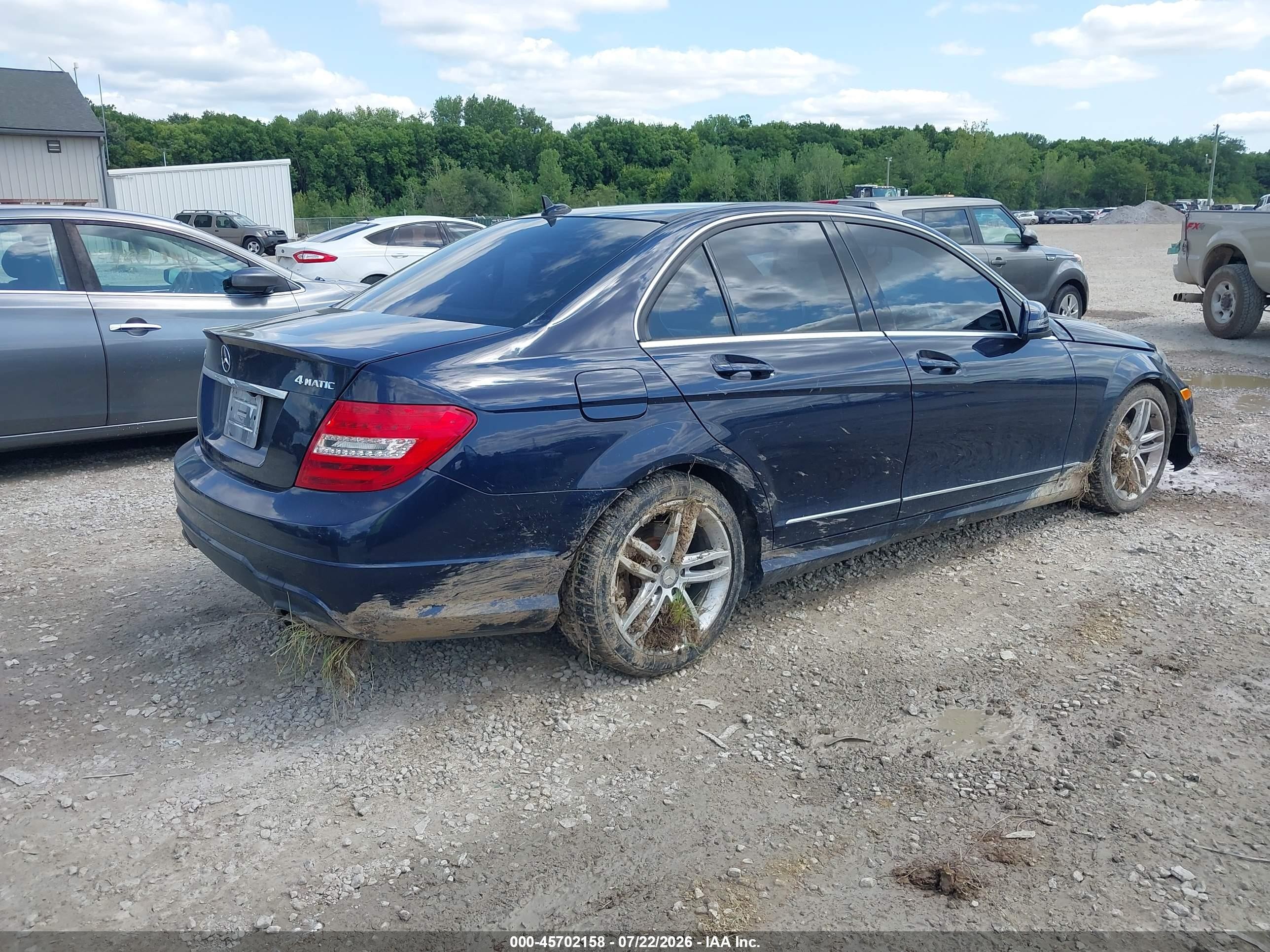 2012 Mercedes-benz C 300 Sport 4matic Dark Blue vin: WDDGF8BB0CA621530