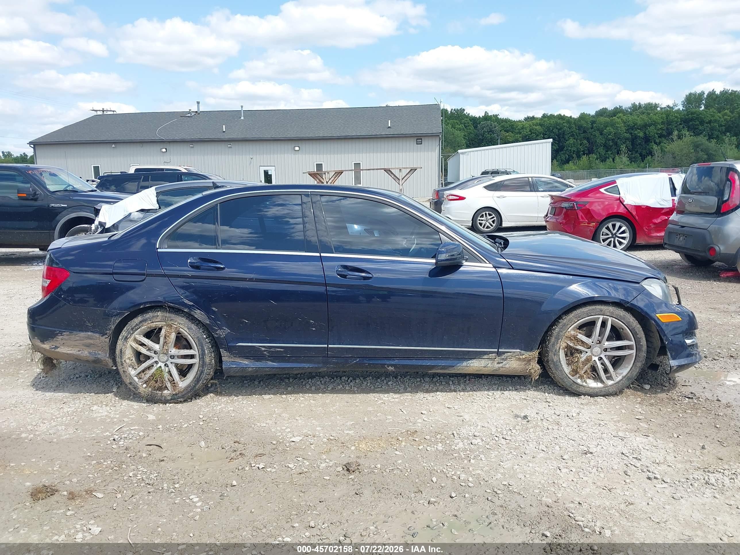 2012 Mercedes-benz C 300 Sport 4matic Dark Blue vin: WDDGF8BB0CA621530